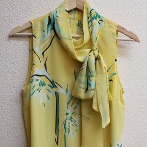 Eva Mendes Tie Neck Blouse